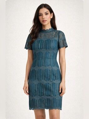 Nsr Elegant Peacock blue and teal dress